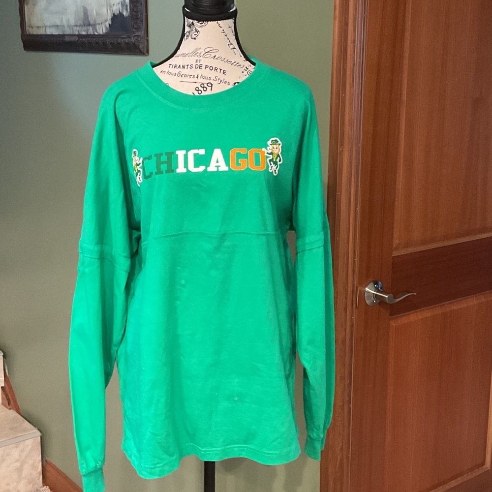 Green Long Sleeve Chicago Tee